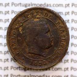 5 réis 1893 bronze D. Carlos I, (BC-), World Coins Portugal KM 530