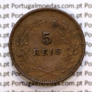 5 réis 1897 bronze D. Carlos I, (MBC+), World Coins Portugal KM 530