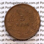 5 réis 1897 bronze D. Carlos I, (MBC+), World Coins Portugal KM 530
