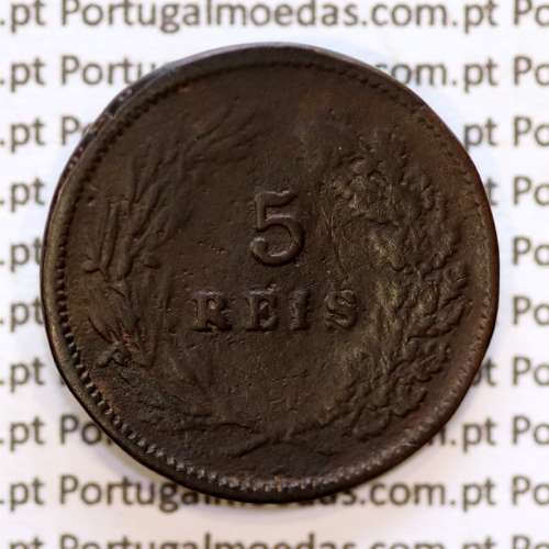 5 réis 1897 bronze D. Carlos I, (BC), World Coins Portugal KM 530