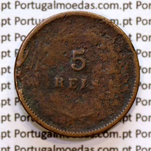 5 réis 1897 bronze D. Carlos I, (BC), World Coins Portugal KM 530