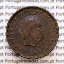 5 réis 1897 bronze D. Carlos I, (BC), World Coins Portugal KM 530