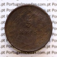 5 réis 1897 bronze D. Carlos I, (BC), World Coins Portugal KM 530