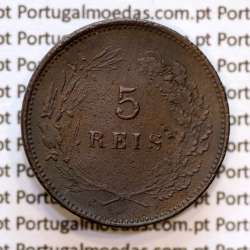 Portugal, 5 Reis 1897 bronze coin of King Carlos I, (G), World Coins Portugal KM 530