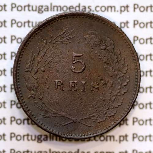 5 réis 1897 bronze D. Carlos I, (BC-/REG), World Coins Portugal KM 530