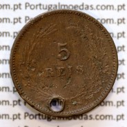 Portugal, 5 Reis 1897 bronze coin of King Carlos I, (G), World Coins Portugal KM 530