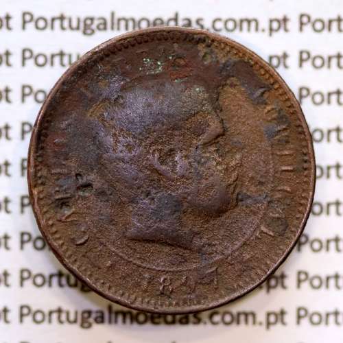 5 réis 1897 bronze D. Carlos I, (REG), World Coins Portugal KM 530