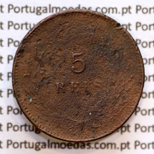 5 réis 1897 bronze D. Carlos I, (REG), World Coins Portugal KM 530
