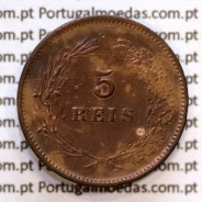 5 réis 1898 bronze D. Carlos I, (MBC), World Coins Portugal KM#530