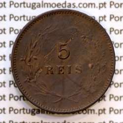 5 réis 1898 bronze D. Carlos I, (MBC), World Coins Portugal KM 530