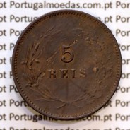 Portugal, 5 Reis 1898 bronze coin of King Carlos I, (VF), World Coins Portugal KM 530