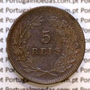 5 réis 1898 bronze D. Carlos I, (MBC), World Coins Portugal KM 530