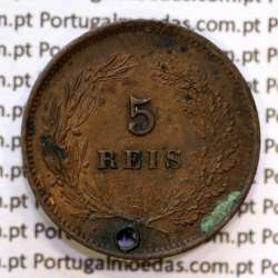 5 réis 1898 bronze D. Carlos I, (BC), World Coins Portugal KM 530