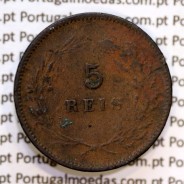 5 réis 1898 bronze D. Carlos I, (MBC-), World Coins Portugal KM 530