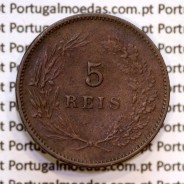 5 réis 1898 bronze D. Carlos I, (MBC), World Coins Portugal KM 530