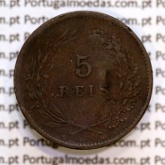 5 réis 1898 bronze D. Carlos I, (BC), World Coins Portugal KM 530