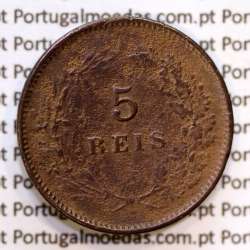 Portugal, 5 Reis 1898 bronze coin of King Carlos I, (F), World Coins Portugal KM 530