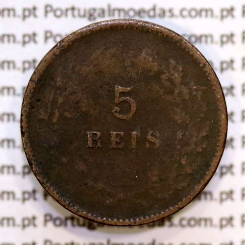5 réis 1898 bronze D. Carlos I, (BC), World Coins Portugal KM 530