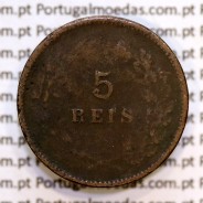 5 réis 1898 bronze D. Carlos I, (BC), World Coins Portugal KM 530