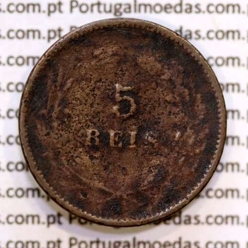 5 réis 1898 bronze D. Carlos I, (BC), World Coins Portugal KM 530