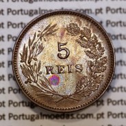 5 réis 1899 bronze D. Carlos I, (Bela/Soberba), World Coins Portugal KM 530