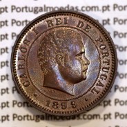 5 réis 1899 bronze D. Carlos I, (Bela/Soberba), World Coins Portugal KM 530