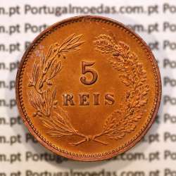 5 réis 1899 bronze D. Carlos I, (Bela/Soberba), World Coins Portugal KM 530