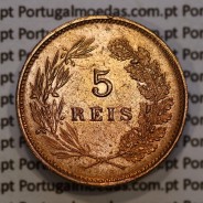 Portugal, 5 Reis 1899 bronze coin of King Carlos I, (XF), World Coins Portugal KM 530