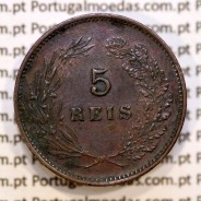 5 réis 1899 bronze D. Carlos I, (MBC+/Bela-), World Coins Portugal KM 530