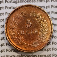 Portugal, 5 Reis 1899 bronze coin of King Carlos I, (VF+/XF-), World Coins Portugal KM 530