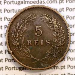 Portugal, 5 Reis 1899 bronze coin of King Carlos I, (VF+), World Coins Portugal KM 530