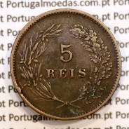 5 réis 1899 bronze D. Carlos I, (MBC+), World Coins Portugal KM 530