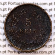 5 réis 1899 bronze D. Carlos I, (MBC+), World Coins Portugal KM 530