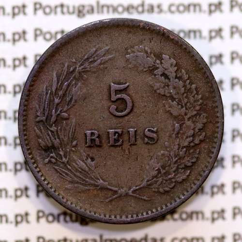5 réis 1899 bronze D. Carlos I, (BC), World Coins Portugal KM 530