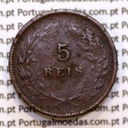 5 réis 1899 bronze D. Carlos I, (BC), World Coins Portugal KM 530