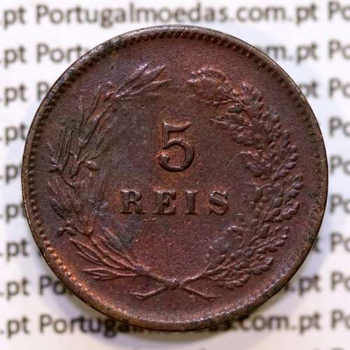 5 réis 1899 bronze D. Carlos I, (BC), World Coins Portugal KM 530