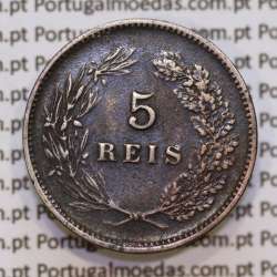 5 réis 1899 bronze D. Carlos I, (BC), World Coins Portugal KM 530