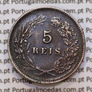 5 réis 1899 bronze D. Carlos I, (BC), World Coins Portugal KM 530