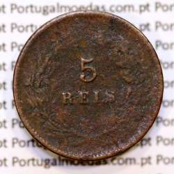 5 réis 1899 bronze D. Carlos I, (BC), World Coins Portugal KM 530