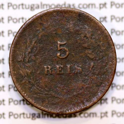 5 réis 1899 bronze D. Carlos I, (BC), World Coins Portugal KM 530