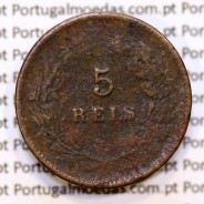 5 réis 1899 bronze D. Carlos I, (BC), World Coins Portugal KM 530
