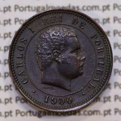 5 réis 1900 bronze D. Carlos I, (Bela), World Coins Portugal KM 530