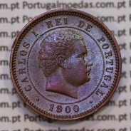 5 réis 1900 bronze D. Carlos I, (Bela-), World Coins Portugal KM 530