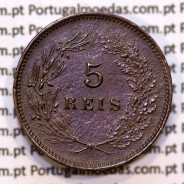 Portugal, 5 Reis 1900 bronze coin of King Carlos I, (VF+/XF-), World Coins Portugal KM 530