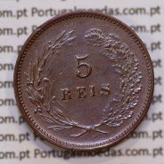 Portugal, 5 Reis 1900 bronze coin of King Carlos I, (VF+), World Coins Portugal KM 530