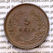 Portugal, 5 Reis 1900 bronze coin of King Carlos I, (VF+), World Coins Portugal KM 530