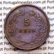 Portugal, 5 Reis 1900 bronze coin of King Carlos I, (VF+), World Coins Portugal KM 530