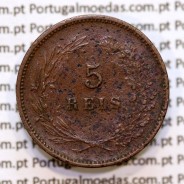 Portugal, 5 Reis 1900 bronze coin of King Carlos I, (VF+), World Coins Portugal KM 530