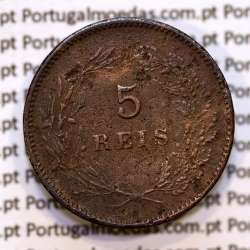 Portugal, 5 Reis 1900 bronze coin of King Carlos I, (F), World Coins Portugal KM 530