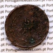 5 réis 1900 bronze D. Carlos I, (BC-/REG), World Coins Portugal KM 530